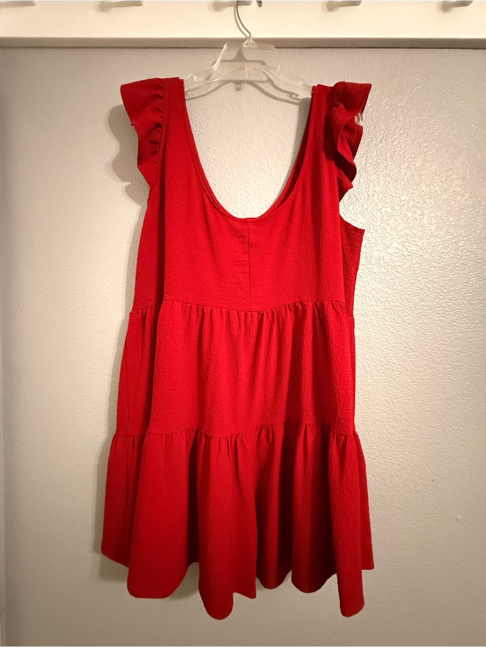 Red Button-Front Romper - Picture 2 of 10